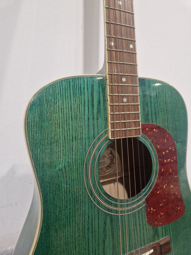 WASHBURN D-11/TBL Green Acoustic Guitar - Stunning Finish - Excellent - Image 11