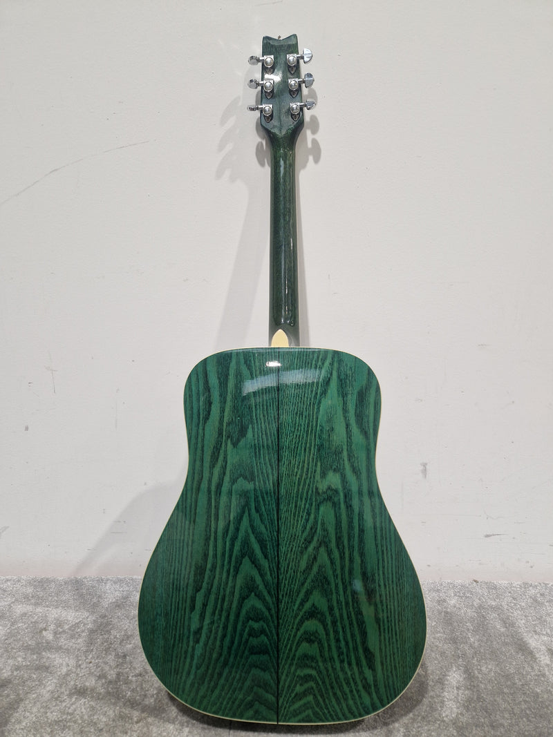 WASHBURN D-11/TBL Green Acoustic Guitar - Stunning Finish - Excellent - Image 5