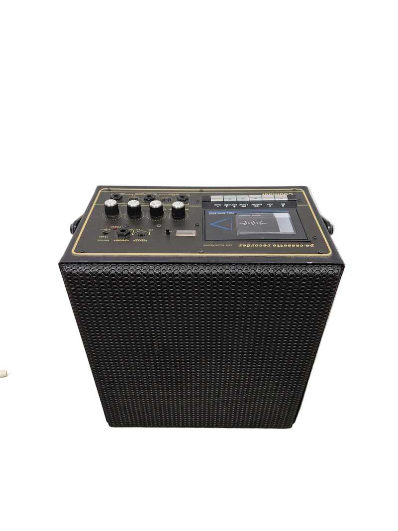 Coomber 2060-1 PA Cassette Recorder BLACK/GOLD PA System - Retro Design - Good w/ Power Cable - Image 1