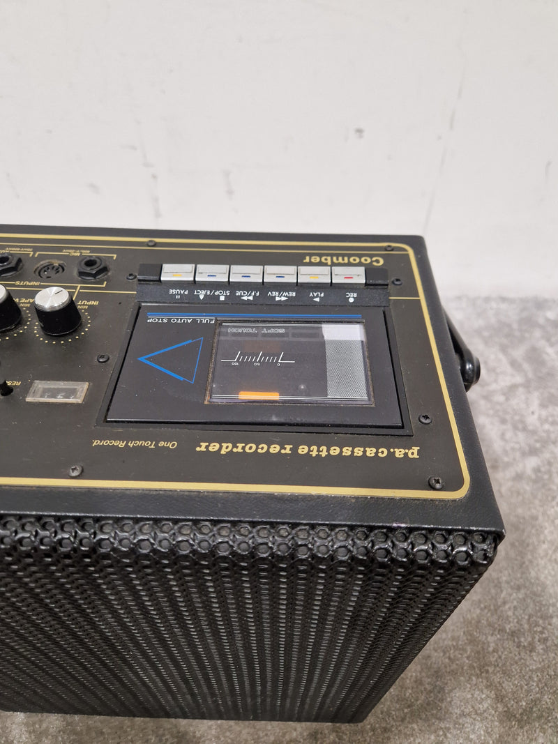 Coomber 2060-1 PA Cassette Recorder BLACK/GOLD PA System - Retro Design - Good w/ Power Cable - Image 7