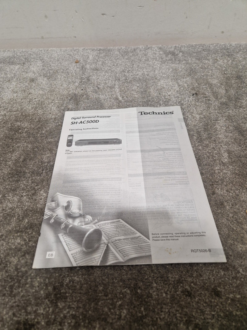 Technics Sh-Ac500d Surround Processor - High Precision Audio - Excellent w/ Original Box & Power Cable & remote control - Image 15