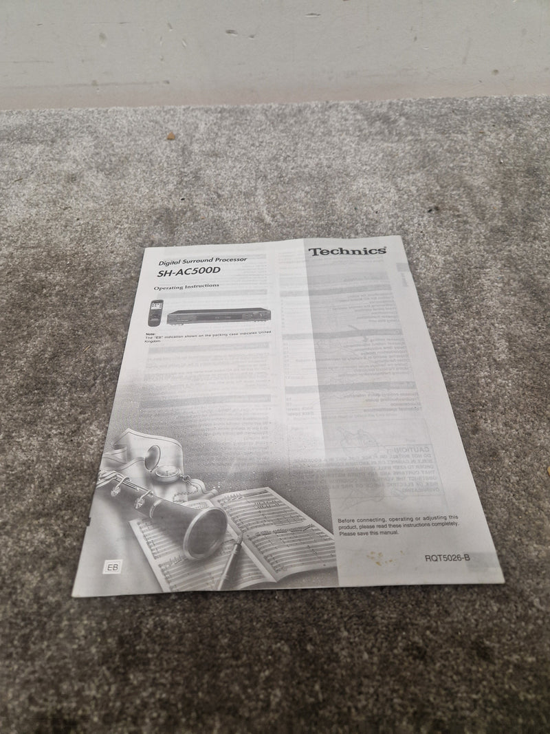 Technics Sh-Ac500d Surround Processor - High Precision Audio - Excellent w/ Original Box & Power Cable & remote control - Image 15