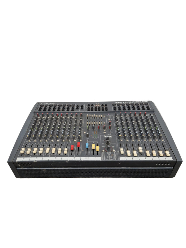 Soundcraft Spirit Powerstation 1200 - Powered Mixer - Good w/ Hard Case