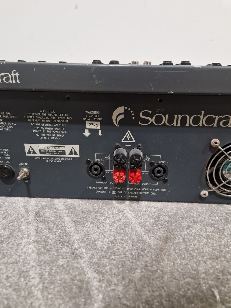 Soundcraft Spirit Powerstation 1200 - Powered Mixer - Good w/ Hard Case - Image 6