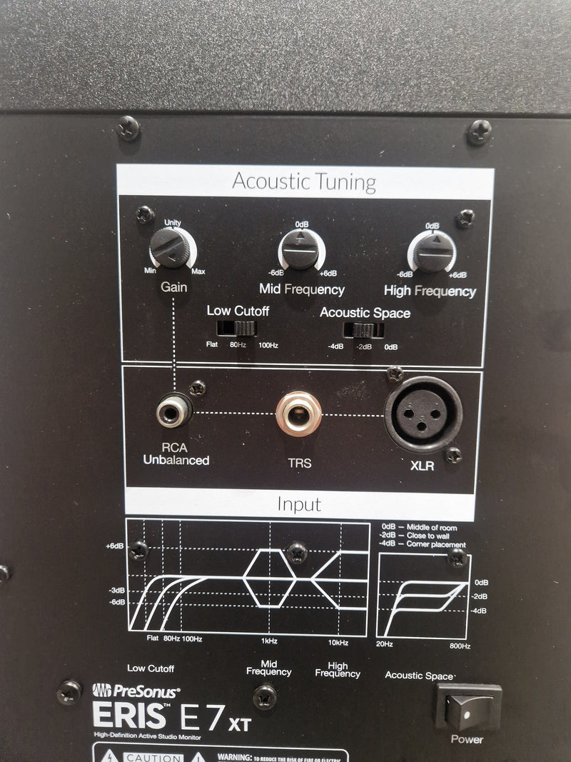 PreSonus Eris E7 XT - Studio Monitor - Single Unit - Black - Excellent w/ Power Cable, Manual's - Image 7