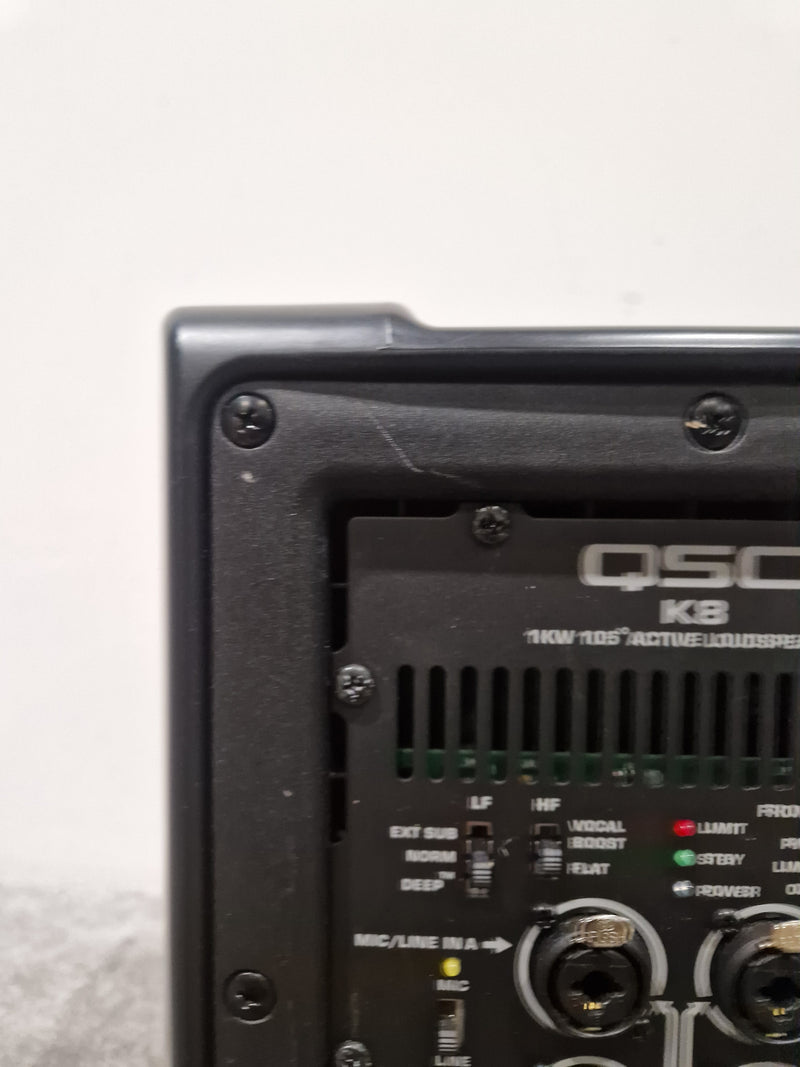 QSC K8 - Active Loudspeaker - Black - Good w/ Cables - Image 9