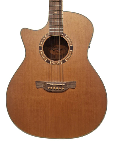Crafter GAE 15L/N - Electro Acoustic Guitar - left handed Natural/Cedar Top - Excellent w/ Hard Case