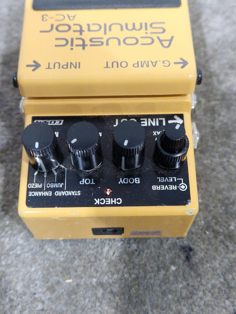 BOSS AC-3 Acoustic Simulator - Guitar Effects Pedal - Orange - Good - Image 6