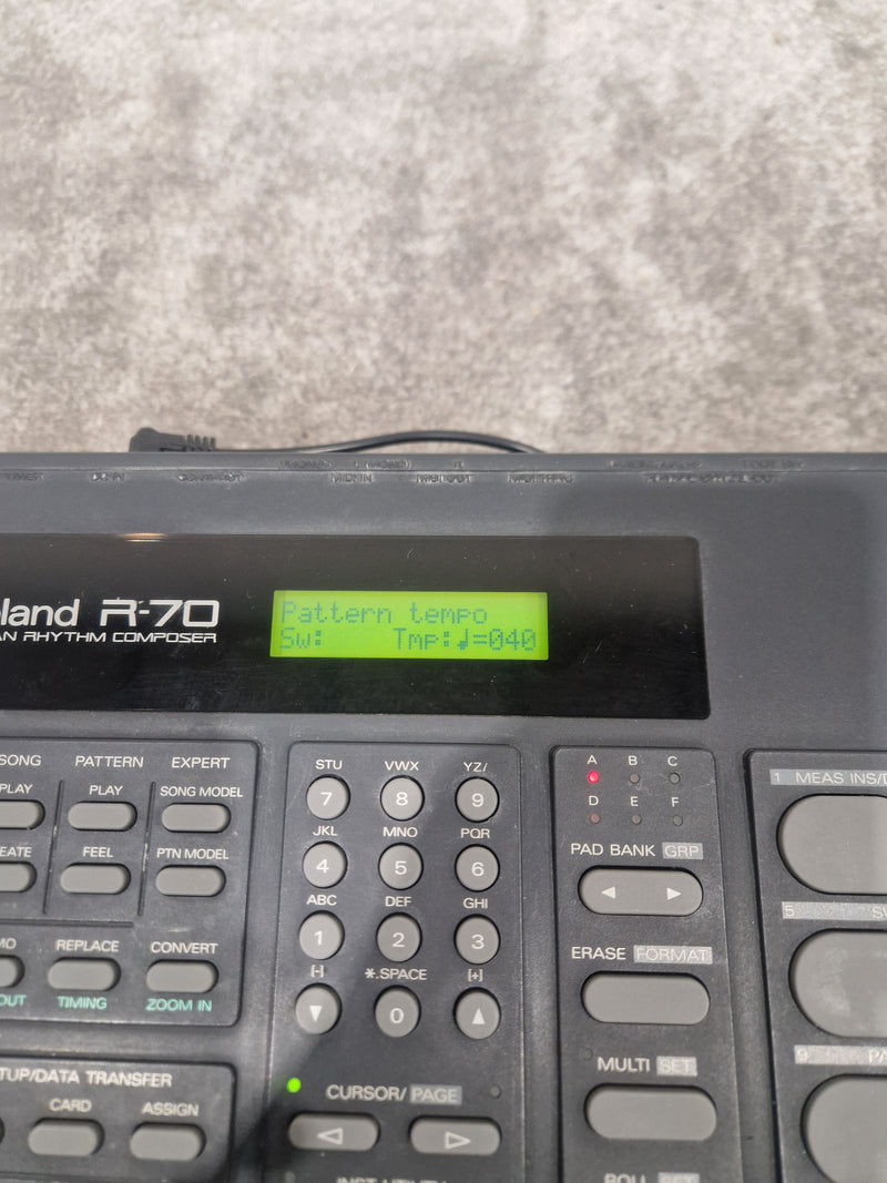 Roland R-70 - Human Rhythm Composer - Black - Excellent w/ Power Supply - Image 2