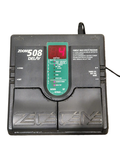 Zoom 508 Delay - Multi Effects Processor - Black - Excellent w/ Original Box, Manuals, Power Supply & Practice CDs