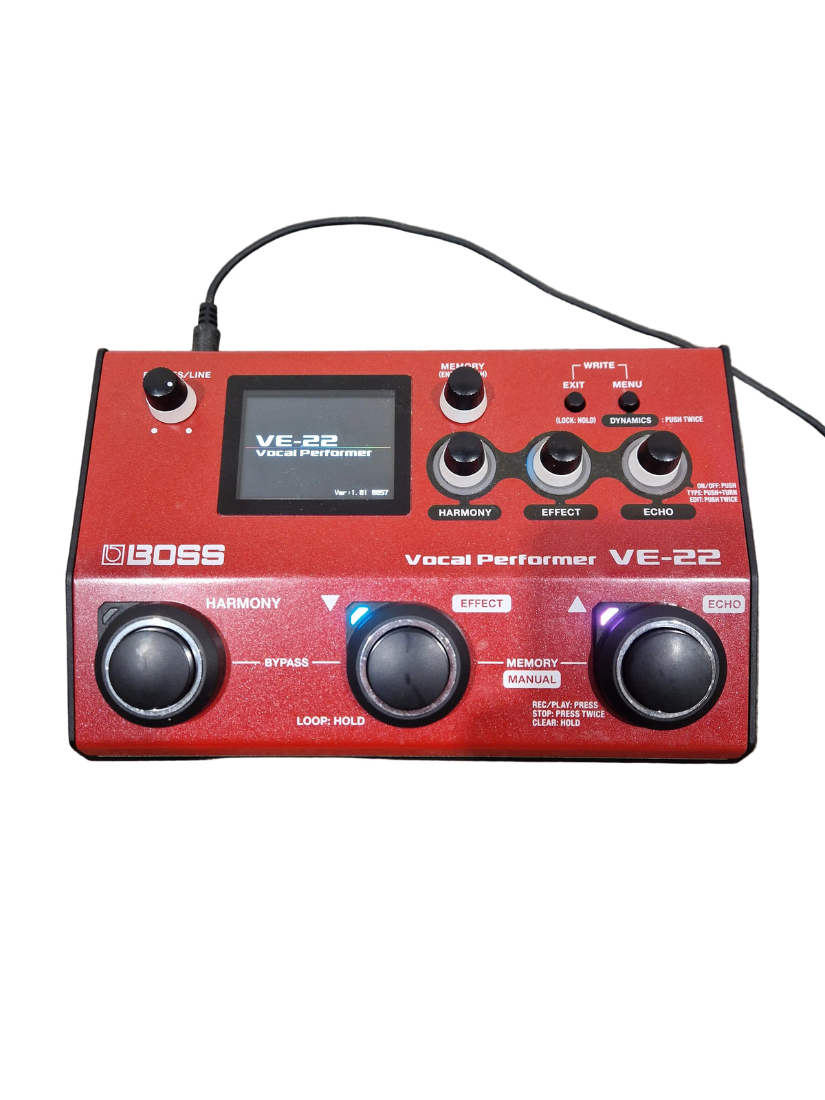 Boss VE-22 Vocal Performer Effects Pedal - Good w/ Power Supply