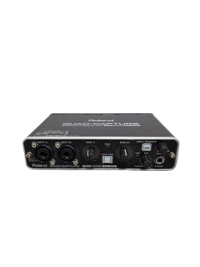 Roland Quad-Capture - USB Audio Interface - Black - Excellent w/ Cables - Image 1