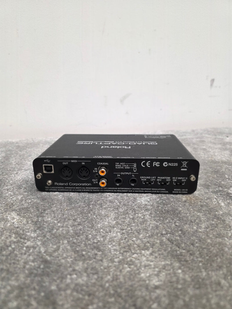 Roland Quad-Capture - USB Audio Interface - Black - Excellent w/ Cables - Image 3