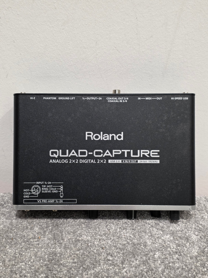 Roland Quad-Capture - USB Audio Interface - Black - Excellent w/ Cables - Image 5