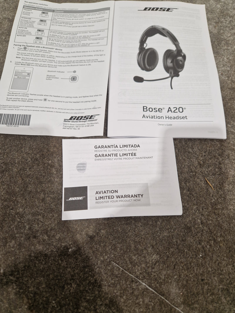 Bose A20 U-174 Non-Bluetooth Version Black Headset - Superior Noise Reduction - Like New w/ Original Box - Image 15