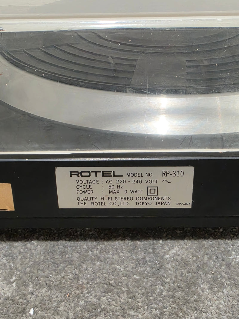 Rotel RP-310 - Semi-Automatic Belt-Drive Turntable - Spares or Repair w/ Original Box - Image 6
