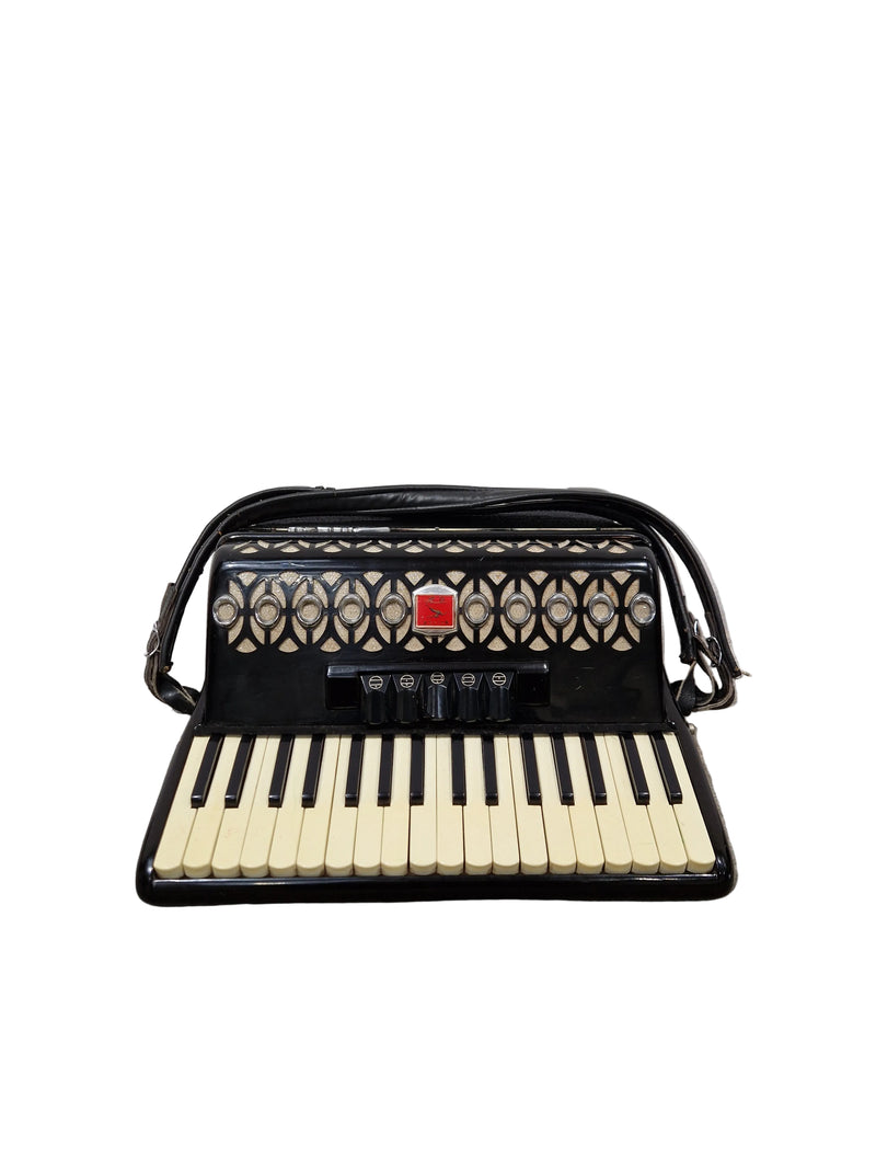 Baile Ballerina Piano Accordion Black Accordion - Well-Preserved Craftsmanship - Good w/ Hard Case - Image 1