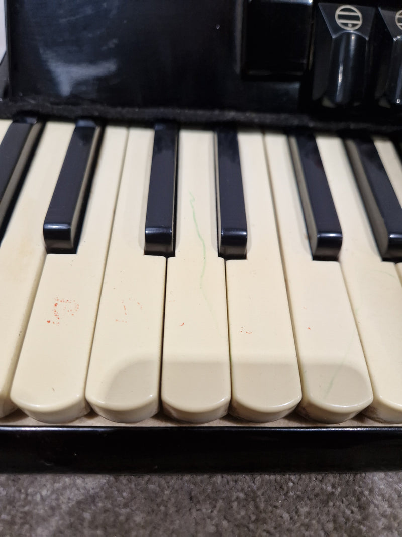 Baile Ballerina Piano Accordion Black Accordion - Well-Preserved Craftsmanship - Good w/ Hard Case - Image 2