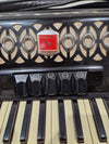 Baile Ballerina Piano Accordion Black Accordion - Well-Preserved Craftsmanship - Good w/ Hard Case - Photo 13