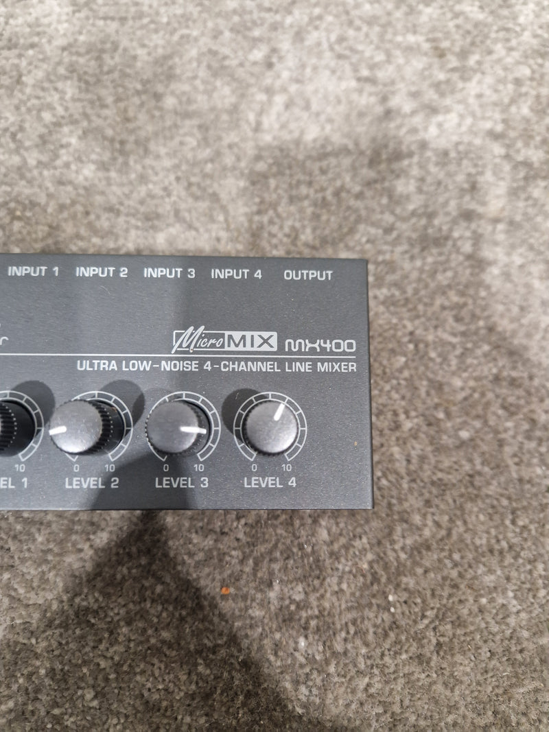 Behringer MicroMix MX400 - 4-Channel Line Mixer - Black - Excellent - Image 5
