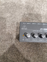 Behringer MicroMix MX400 - 4-Channel Line Mixer - Black - Excellent - Image 6