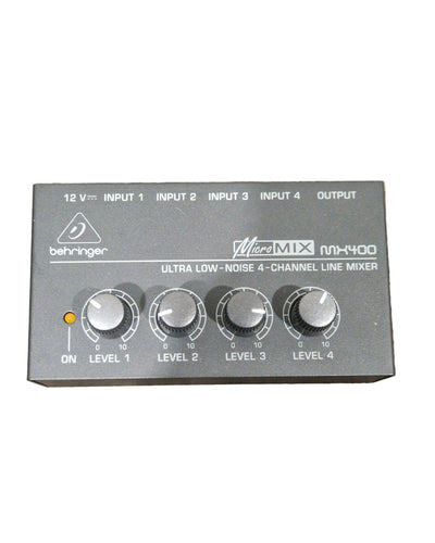 Behringer MicroMix MX400 - 4-Channel Line Mixer - Black - Excellent