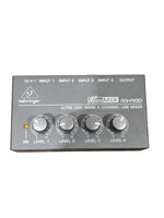 Behringer MicroMix MX400 - 4-Channel Line Mixer - Black - Excellent - Image 1