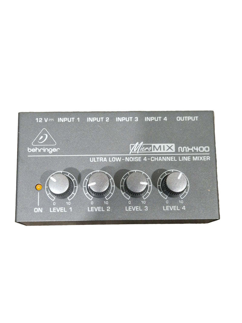 Behringer MicroMix MX400 - 4-Channel Line Mixer - Black - Excellent - Image 1