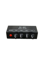 AU-401 - 4-Channel Audio Mixer - Black - Good - Image 1