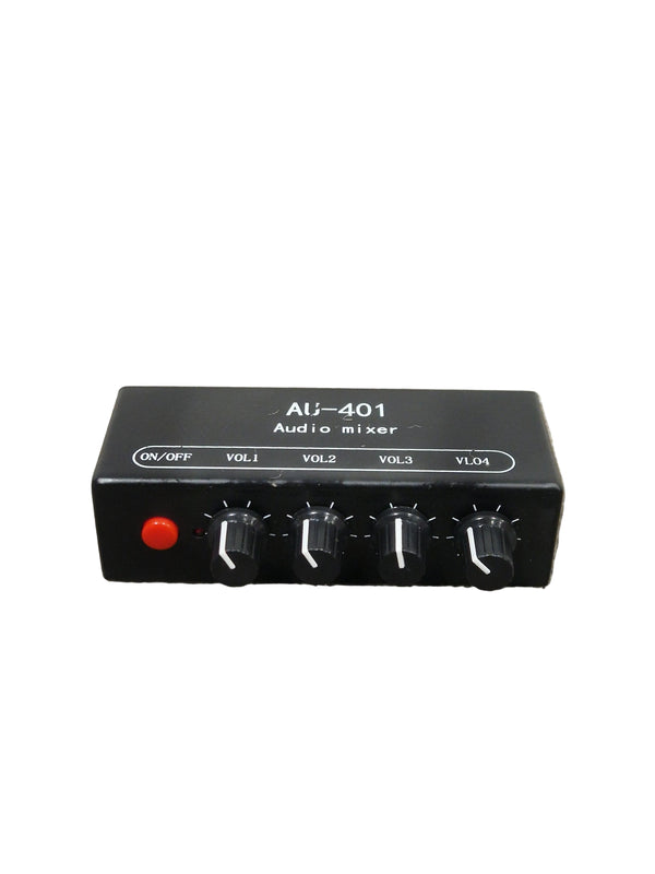 AU-401 - 4-Channel Audio Mixer - Black - Good