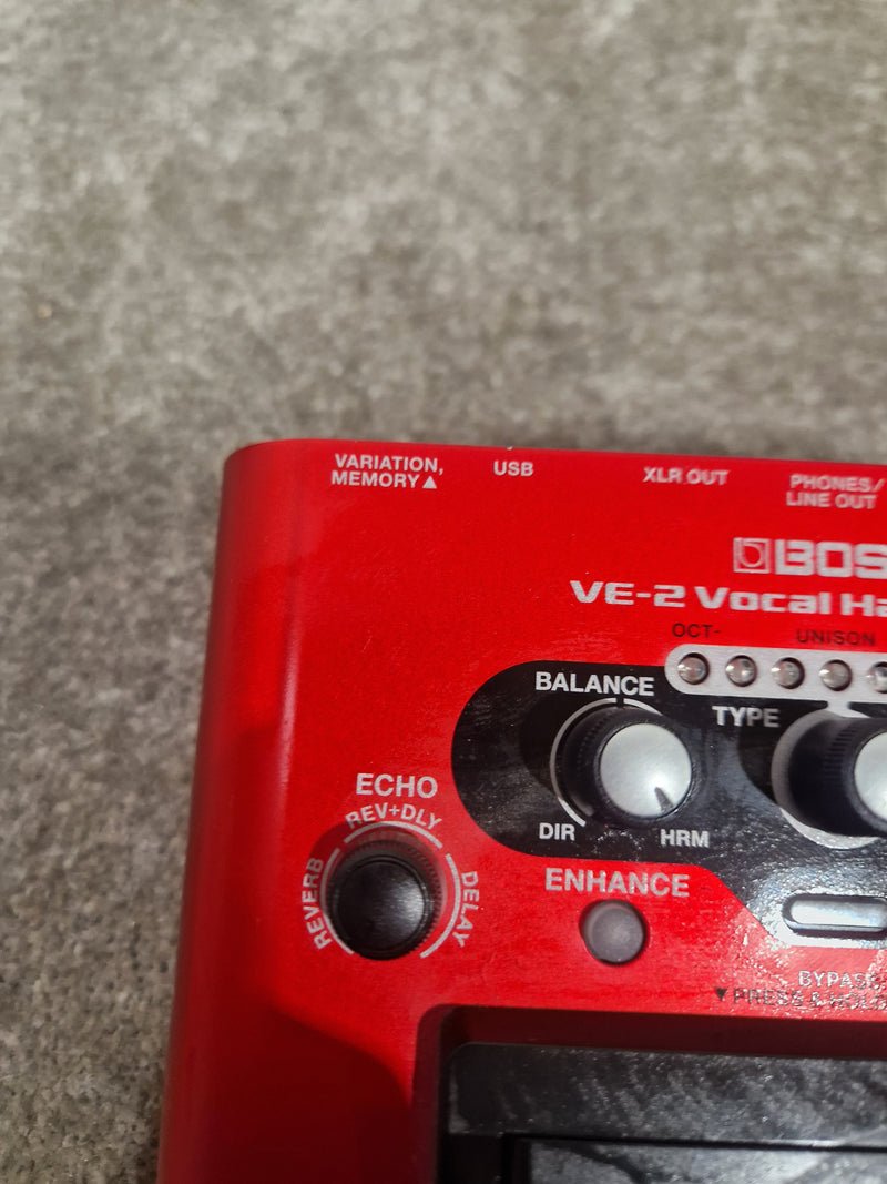 Boss VE-2 - Vocal Harmonist - Red - Excellent - Image 4