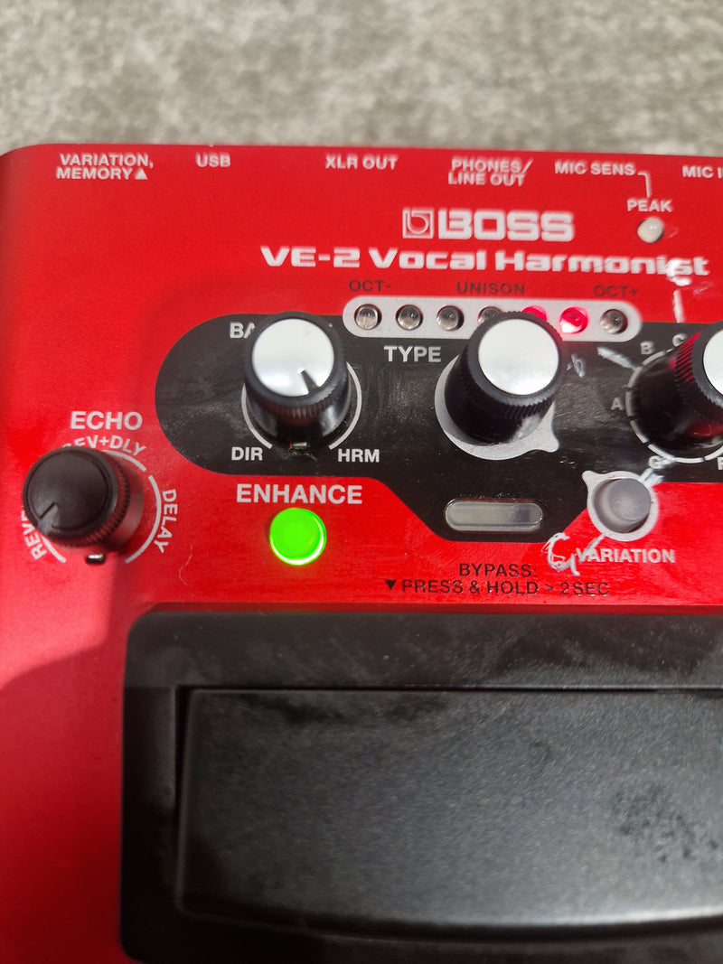 Boss VE-2 - Vocal Harmonist - Red - Excellent - Image 3