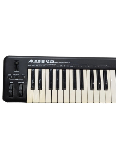 Alesis Q25 - 25-Key MIDI Keyboard Controller - Black - Good