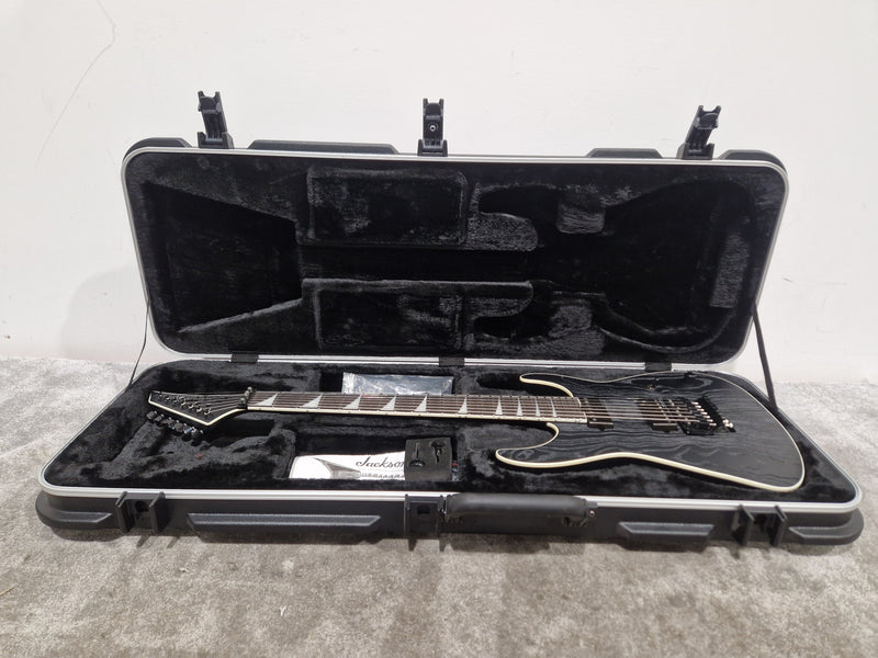 Jackson Jeff Loomis - Electric Guitar - Trans Black Flame Maple - Like New w/ Original Box, Hard Case, Manuals - Image 5