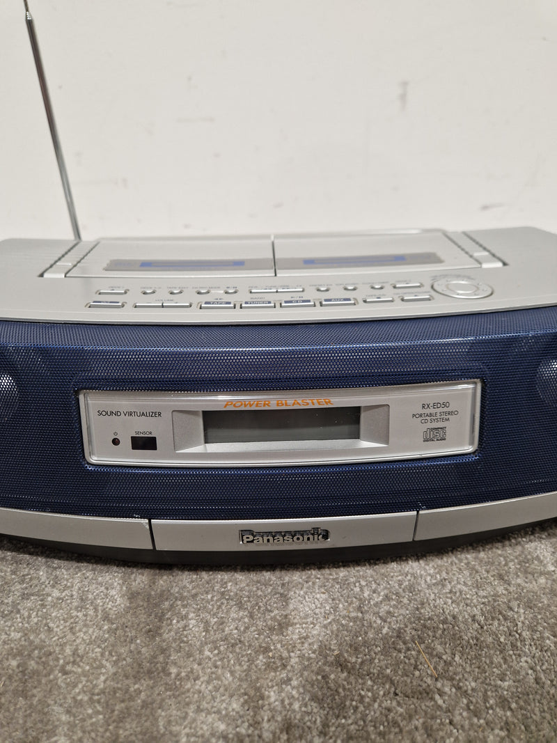 Panasonic RX-ED50 - Portable Stereo CD System - Silver/Black - Excellent w/ Manuals, Original Box & remote - Image 9