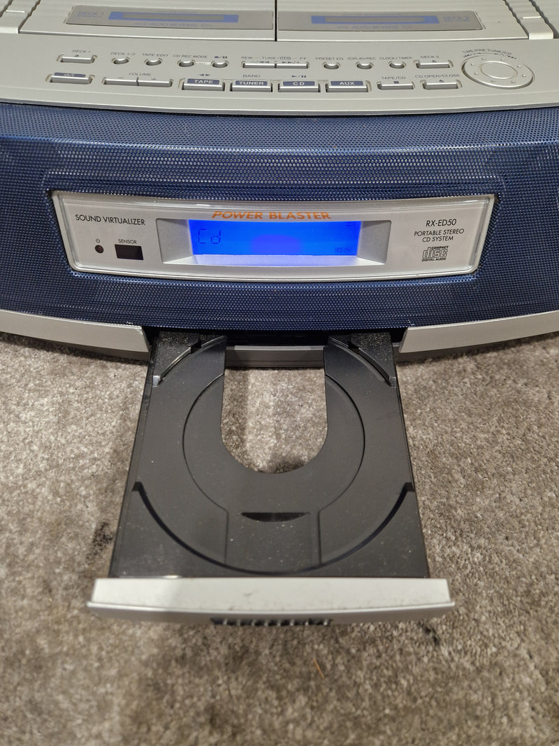 Panasonic RX-ED50 - Portable Stereo CD System - Silver/Black - Excellent w/ Manuals, Original Box & remote - Image 25