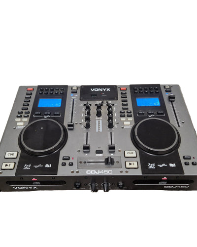 Vonyx CDJ450 - Twin Top Player/Mixer - With CD/MP3/USB/Bluetooth - Good w/ Original Box