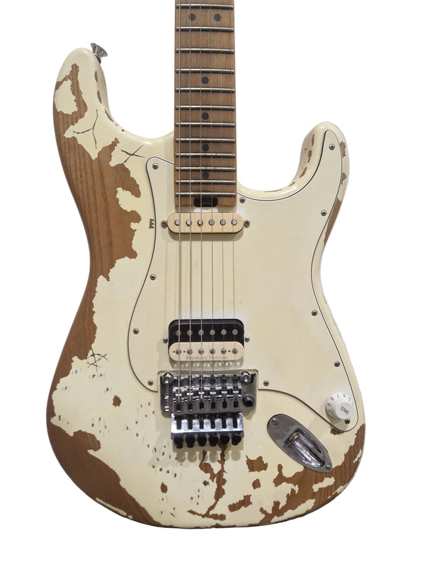 Charvel Henrik Danhage - Electric Guitar - White Relic - Excellent w/ Soft Case & spare whammy