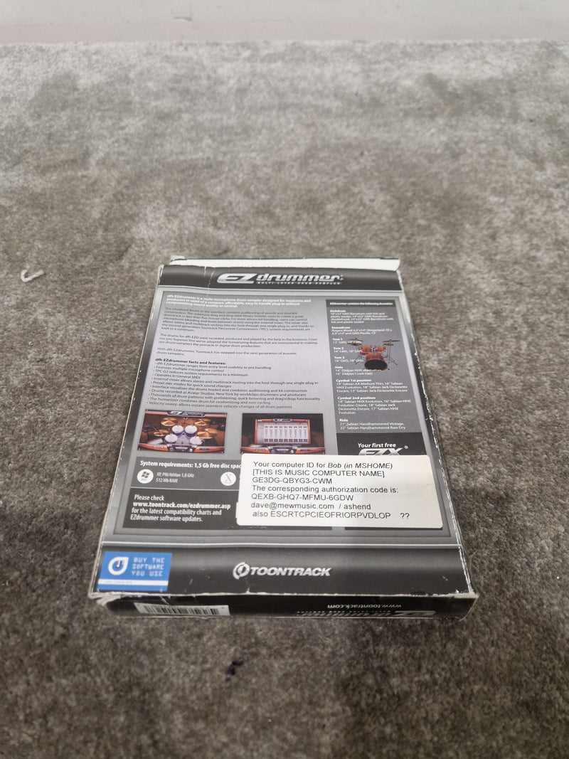 toontrack ez drummer Software - Excellent w/ Manuals & Original Box - Image 2