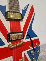 Epiphone Limited Edition Union Jack Sheraton - Semi-Hollow Electric Guitar - Union Jack Finish - Good w/ Hard Case & Certification - Image 24