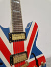 Epiphone Limited Edition Union Jack Sheraton - Semi-Hollow Electric Guitar - Union Jack Finish - Good w/ Hard Case & Certification - Photo 9