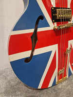 Epiphone Limited Edition Union Jack Sheraton - Semi-Hollow Electric Guitar - Union Jack Finish - Good w/ Hard Case & Certification - Image 11