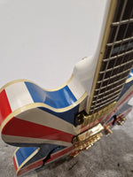 Epiphone Limited Edition Union Jack Sheraton - Semi-Hollow Electric Guitar - Union Jack Finish - Good w/ Hard Case & Certification - Image 14
