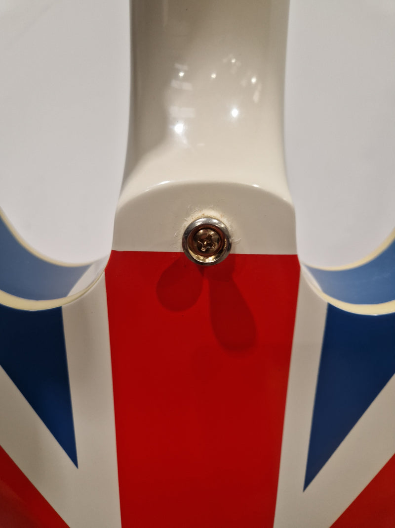 Epiphone Limited Edition Union Jack Sheraton - Semi-Hollow Electric Guitar - Union Jack Finish - Good w/ Hard Case & Certification - Image 5