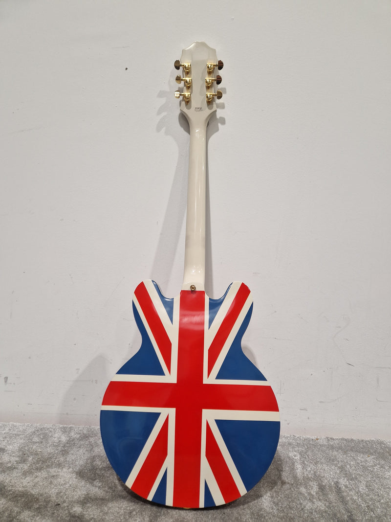 Epiphone Limited Edition Union Jack Sheraton - Semi-Hollow Electric Guitar - Union Jack Finish - Good w/ Hard Case & Certification - Image 20