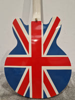 Epiphone Limited Edition Union Jack Sheraton - Semi-Hollow Electric Guitar - Union Jack Finish - Good w/ Hard Case & Certification - Image 21