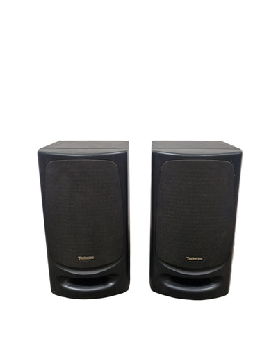 Technics - Bookshelf Speakers - Pair - Black - Fair