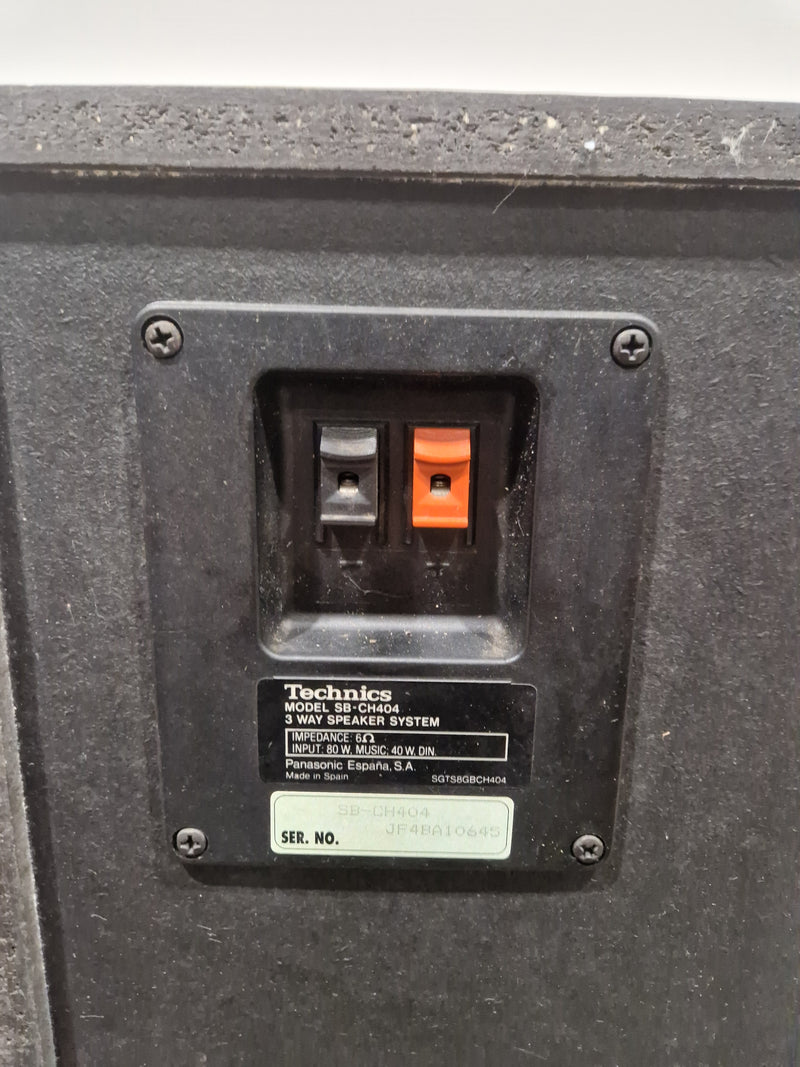 Technics - Bookshelf Speakers - Pair - Black - Fair - Image 6