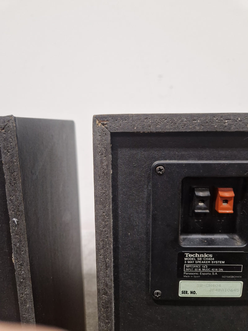 Technics - Bookshelf Speakers - Pair - Black - Fair - Image 7