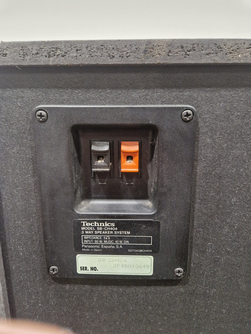 Technics - Bookshelf Speakers - Pair - Black - Fair - Image 19